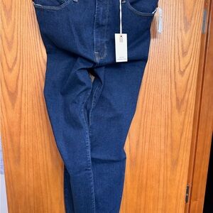 Good American Dark Blue Straight Jeans